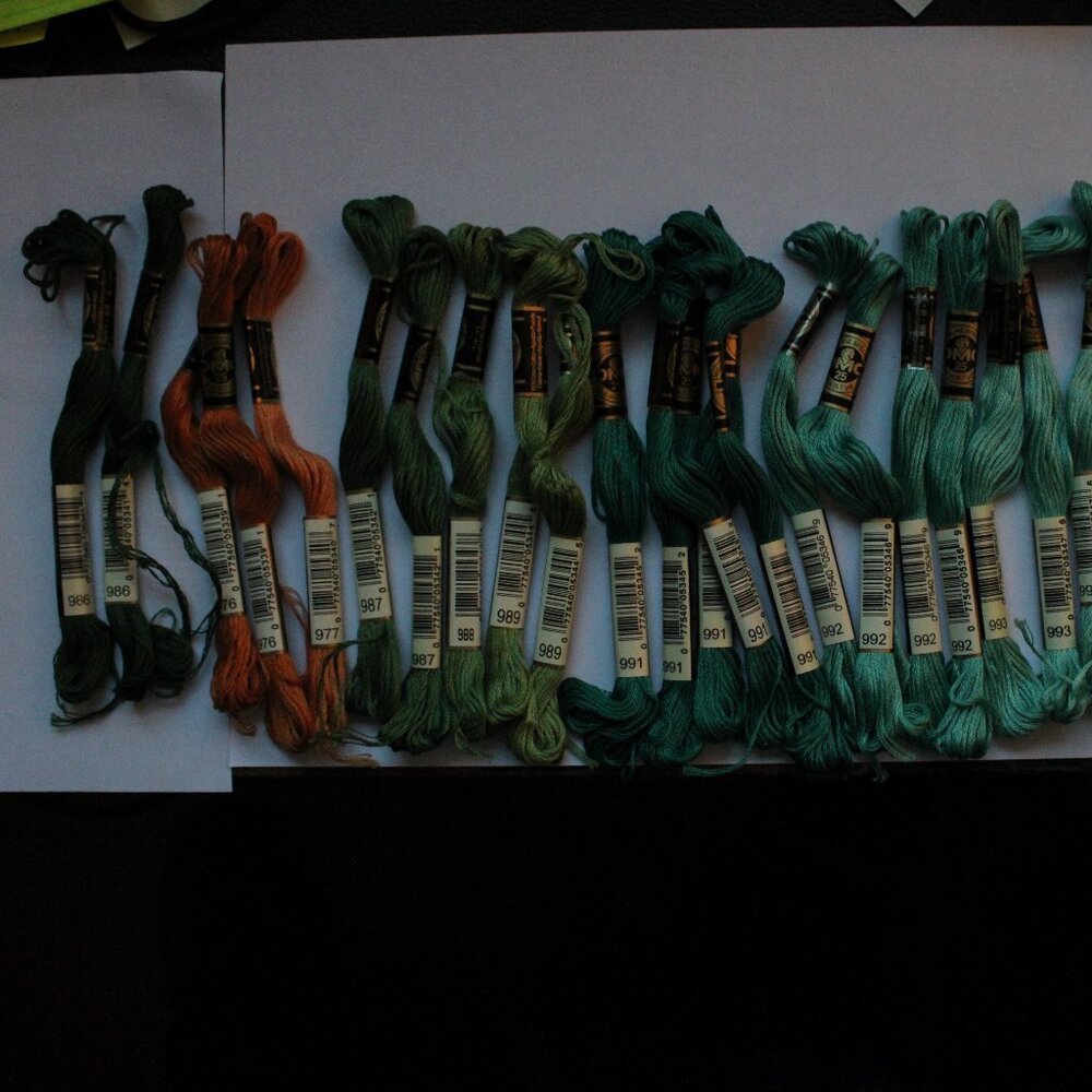 lot of 26 DMC embroidery threads